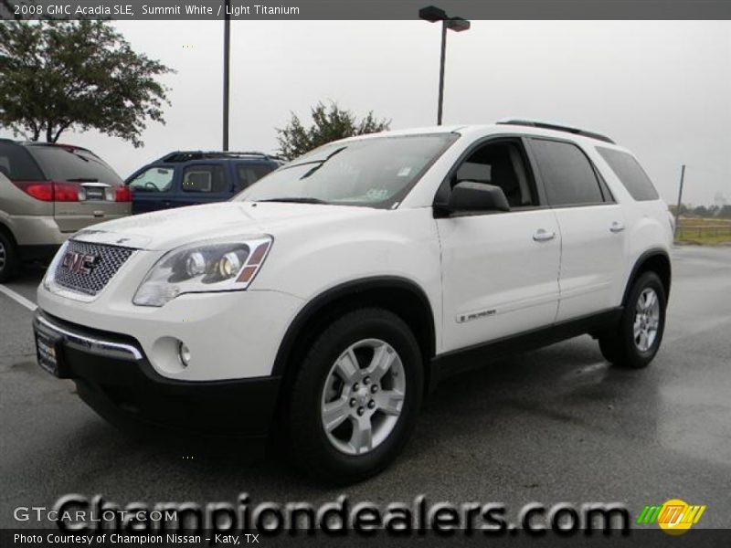 Summit White / Light Titanium 2008 GMC Acadia SLE