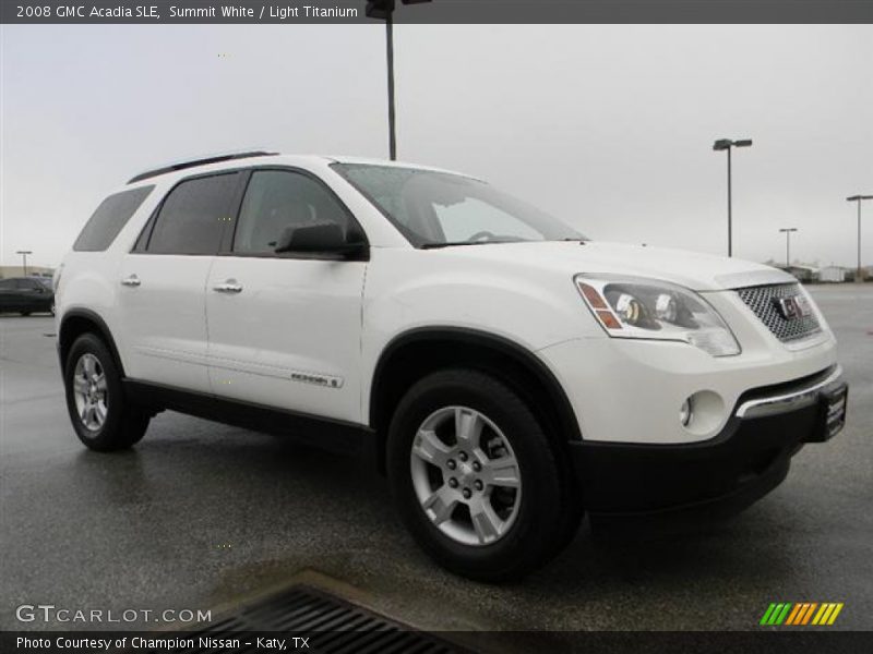 Summit White / Light Titanium 2008 GMC Acadia SLE