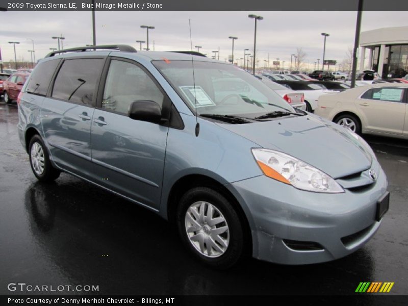 Blue Mirage Metallic / Stone 2009 Toyota Sienna LE