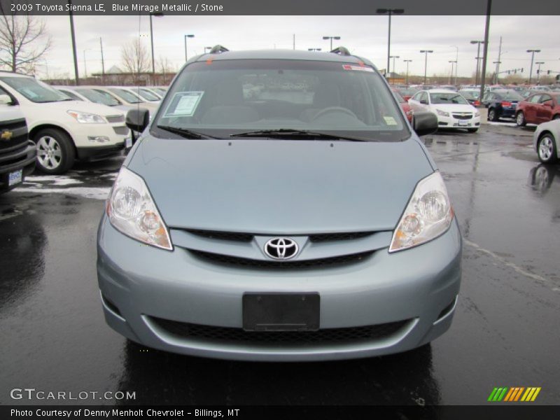 Blue Mirage Metallic / Stone 2009 Toyota Sienna LE