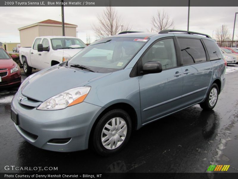 Blue Mirage Metallic / Stone 2009 Toyota Sienna LE