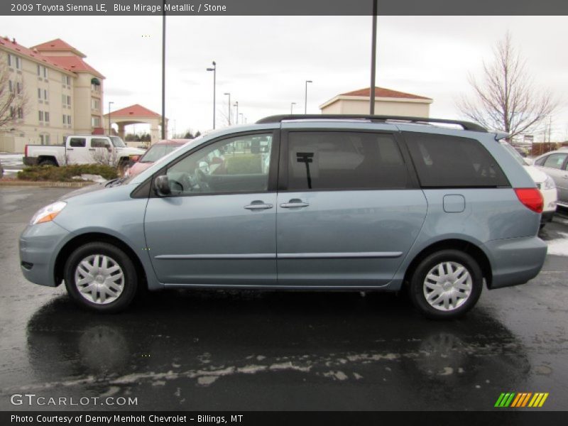 Blue Mirage Metallic / Stone 2009 Toyota Sienna LE