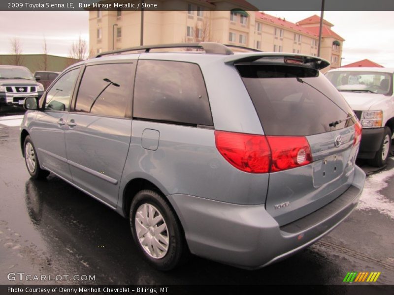 Blue Mirage Metallic / Stone 2009 Toyota Sienna LE