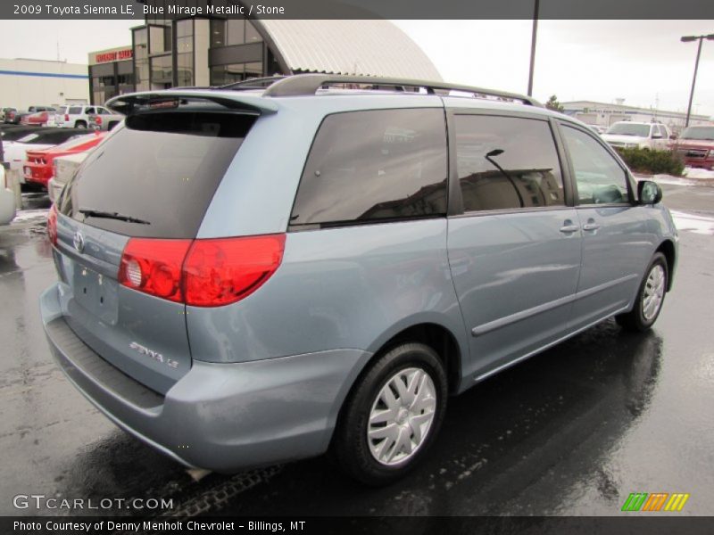 Blue Mirage Metallic / Stone 2009 Toyota Sienna LE