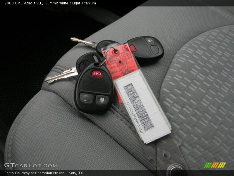 Summit White / Light Titanium 2008 GMC Acadia SLE