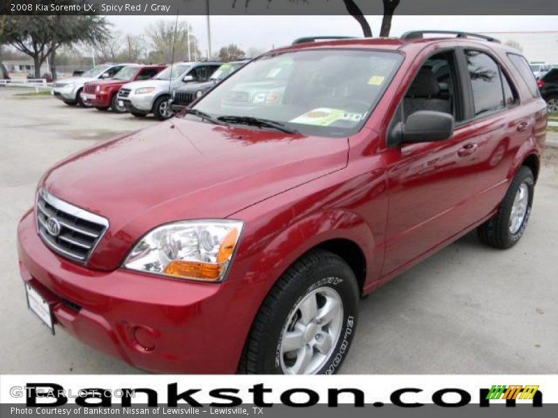 Spicy Red / Gray 2008 Kia Sorento LX