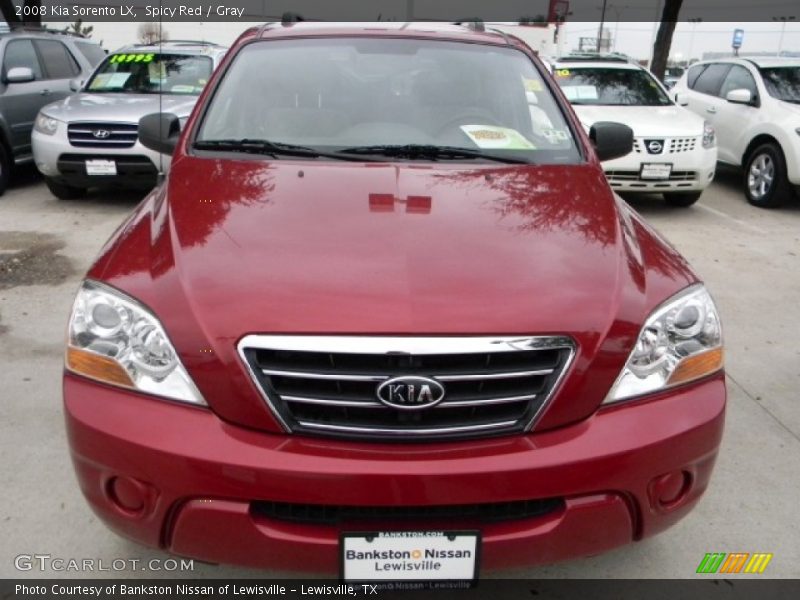 Spicy Red / Gray 2008 Kia Sorento LX