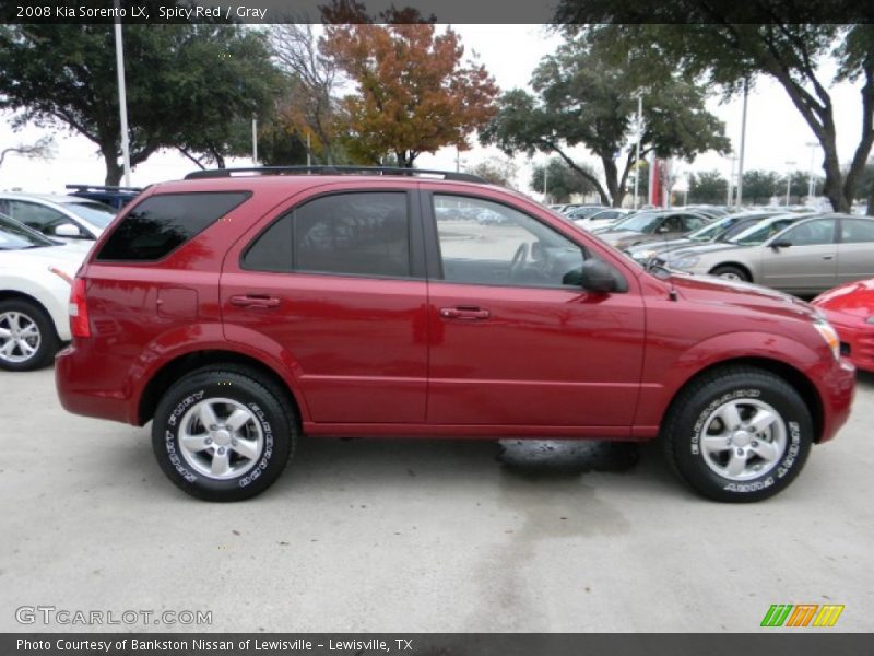 Spicy Red / Gray 2008 Kia Sorento LX