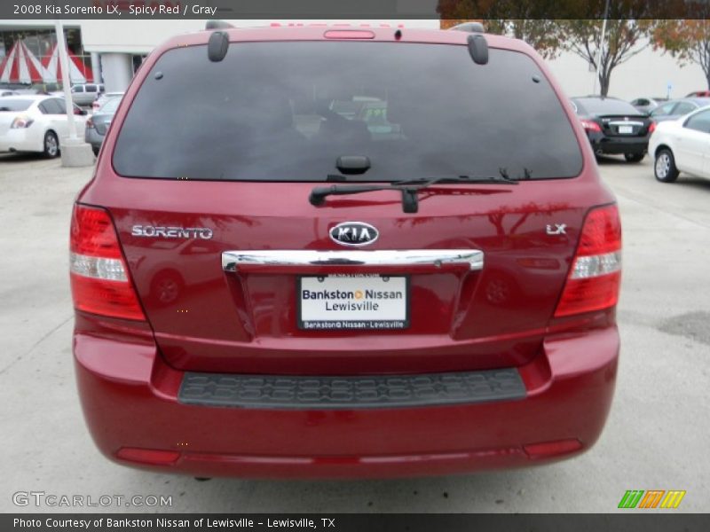 Spicy Red / Gray 2008 Kia Sorento LX