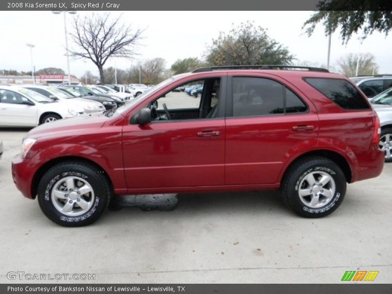 Spicy Red / Gray 2008 Kia Sorento LX