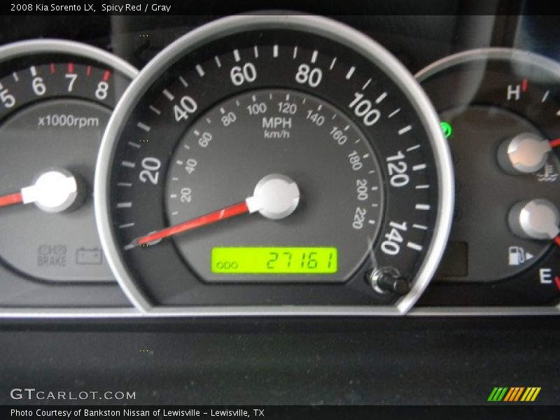 Spicy Red / Gray 2008 Kia Sorento LX