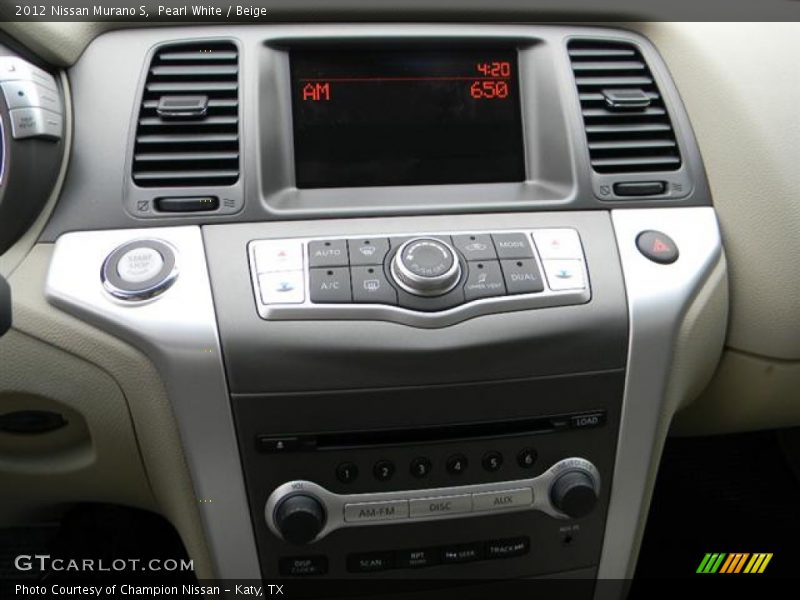 Pearl White / Beige 2012 Nissan Murano S
