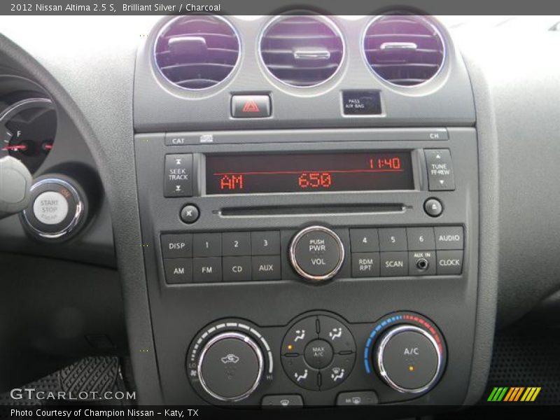Brilliant Silver / Charcoal 2012 Nissan Altima 2.5 S