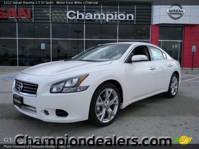 Winter Frost White / Charcoal 2012 Nissan Maxima 3.5 SV Sport