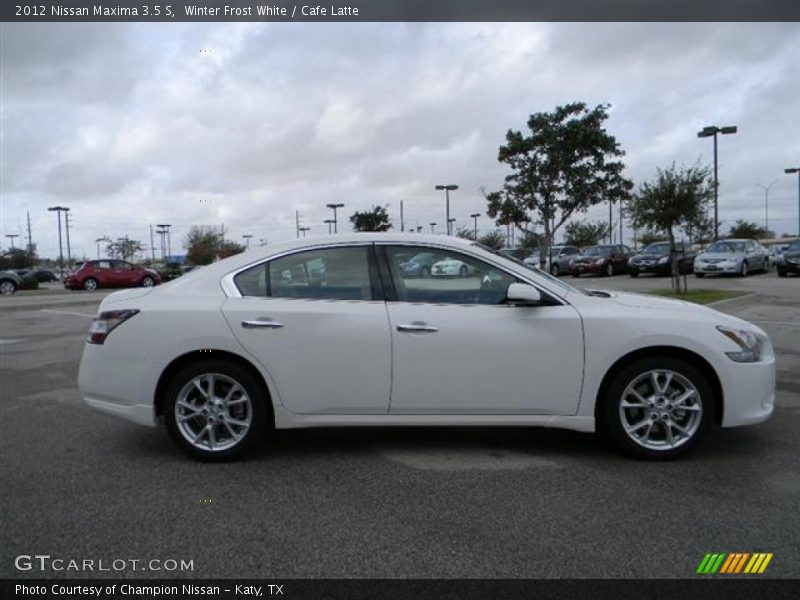 Winter Frost White / Cafe Latte 2012 Nissan Maxima 3.5 S