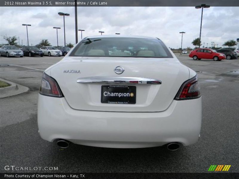 Winter Frost White / Cafe Latte 2012 Nissan Maxima 3.5 S