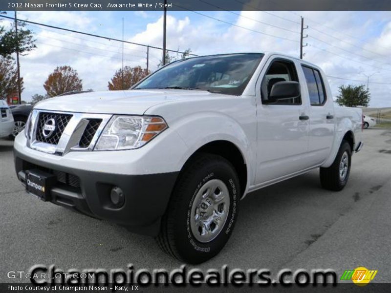 Avalanche White / Steel 2012 Nissan Frontier S Crew Cab
