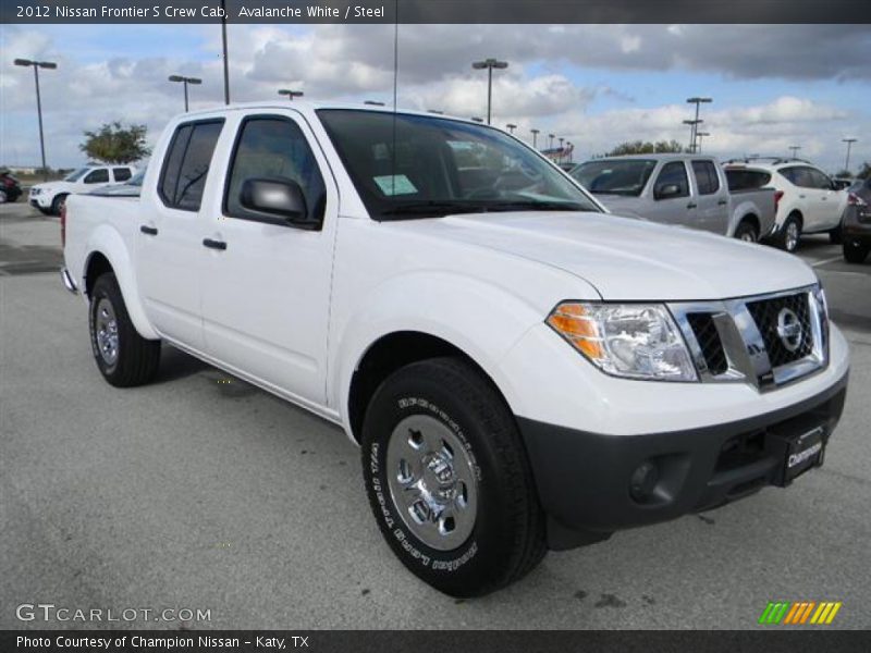 Avalanche White / Steel 2012 Nissan Frontier S Crew Cab