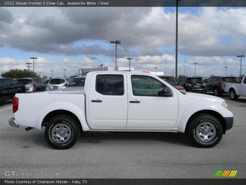 Avalanche White / Steel 2012 Nissan Frontier S Crew Cab