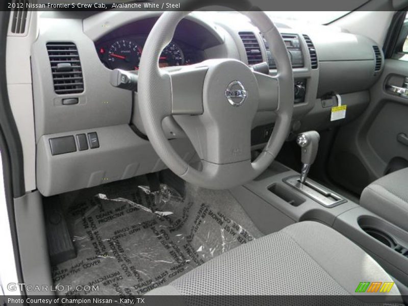 Avalanche White / Steel 2012 Nissan Frontier S Crew Cab