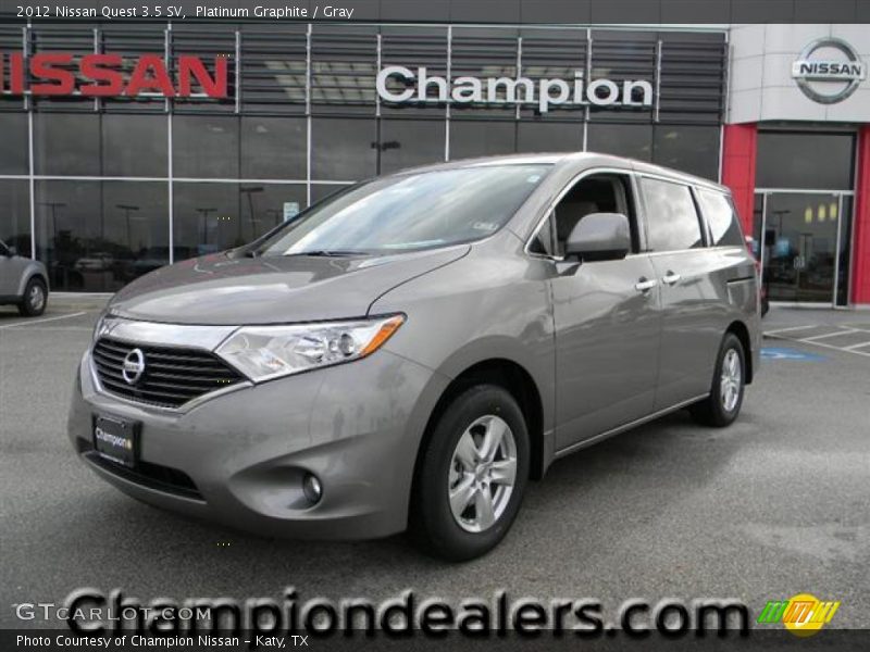 Platinum Graphite / Gray 2012 Nissan Quest 3.5 SV