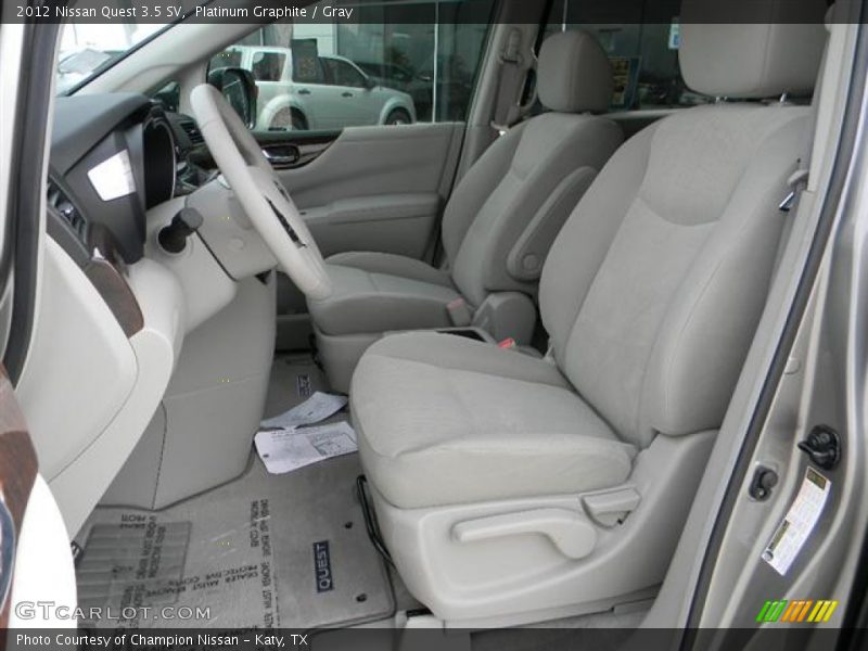  2012 Quest 3.5 SV Gray Interior