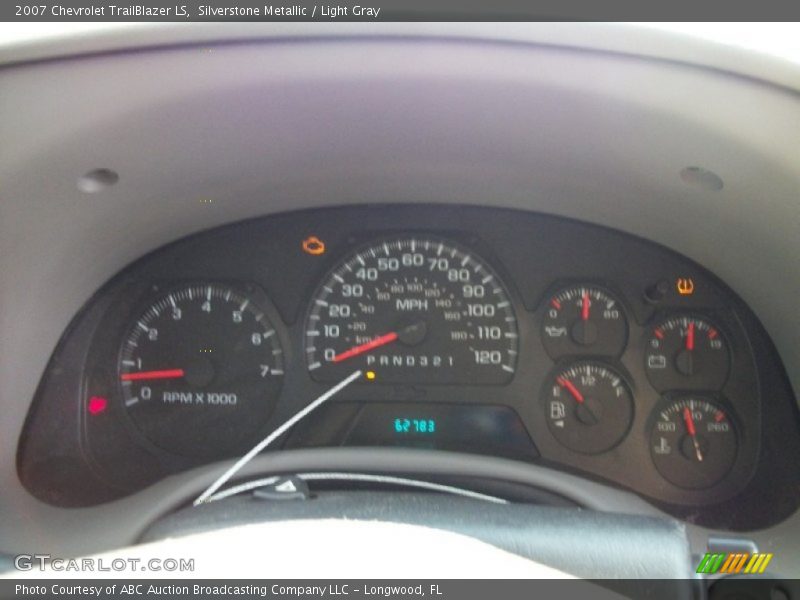 Silverstone Metallic / Light Gray 2007 Chevrolet TrailBlazer LS