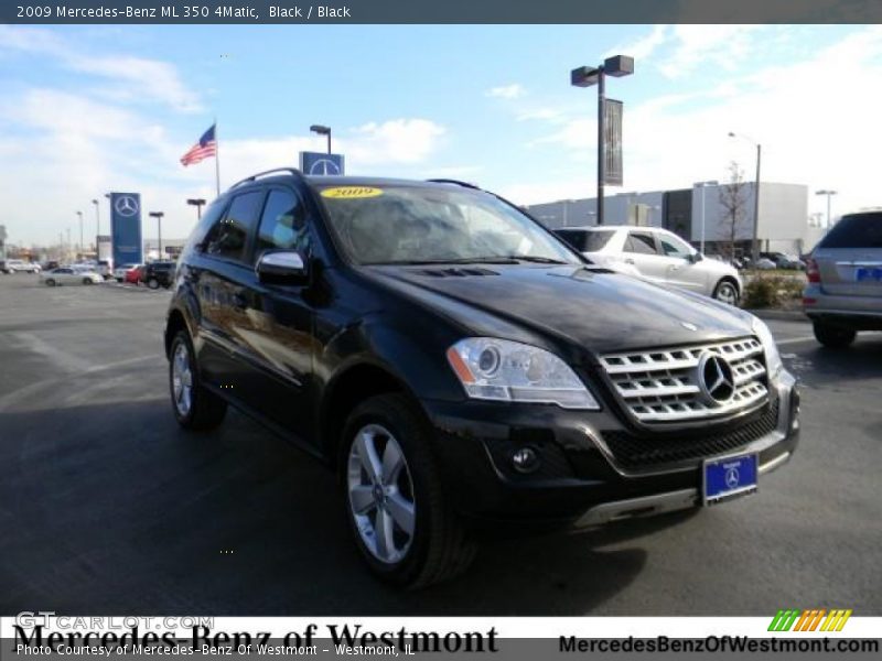 Black / Black 2009 Mercedes-Benz ML 350 4Matic