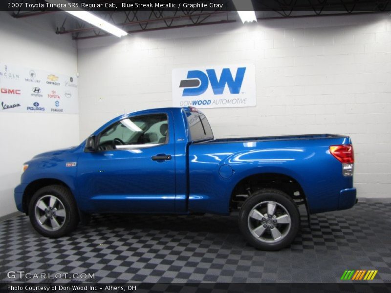 Blue Streak Metallic / Graphite Gray 2007 Toyota Tundra SR5 Regular Cab
