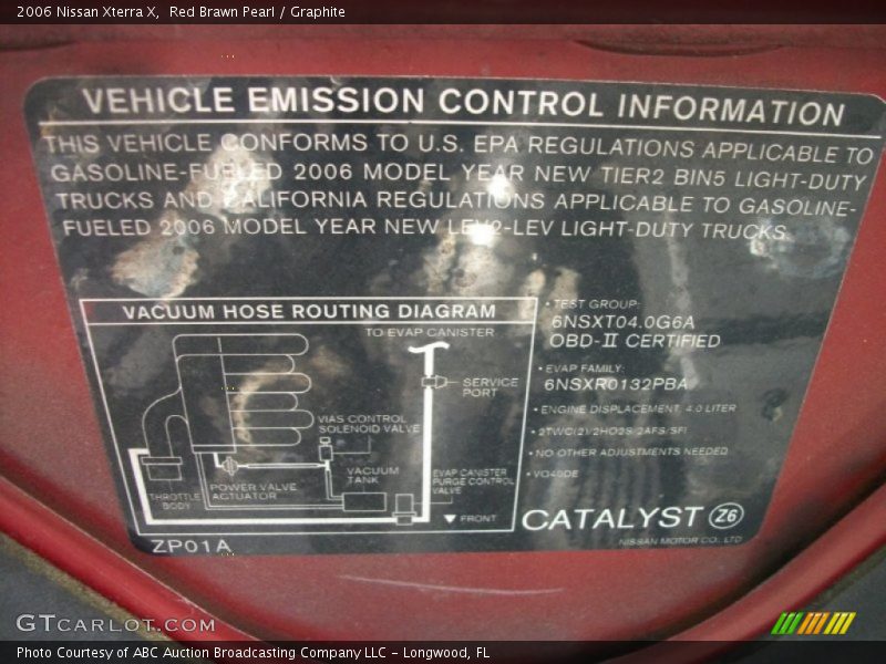 Red Brawn Pearl / Graphite 2006 Nissan Xterra X