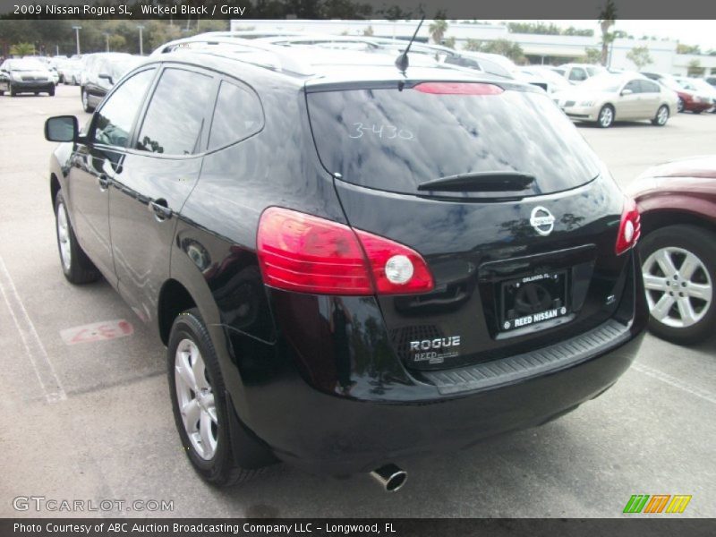 Wicked Black / Gray 2009 Nissan Rogue SL