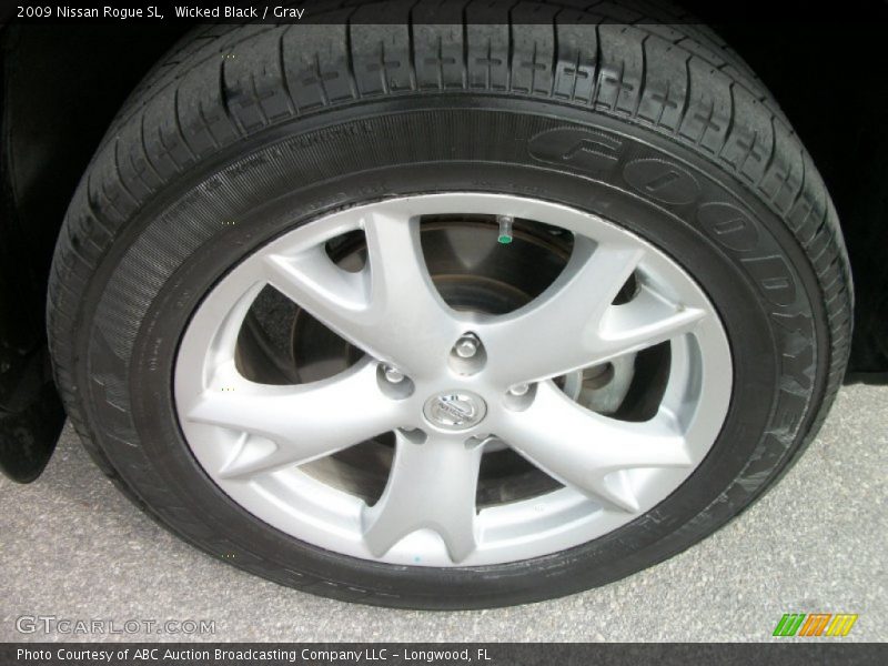 Wicked Black / Gray 2009 Nissan Rogue SL