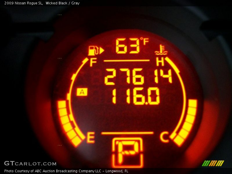 Wicked Black / Gray 2009 Nissan Rogue SL