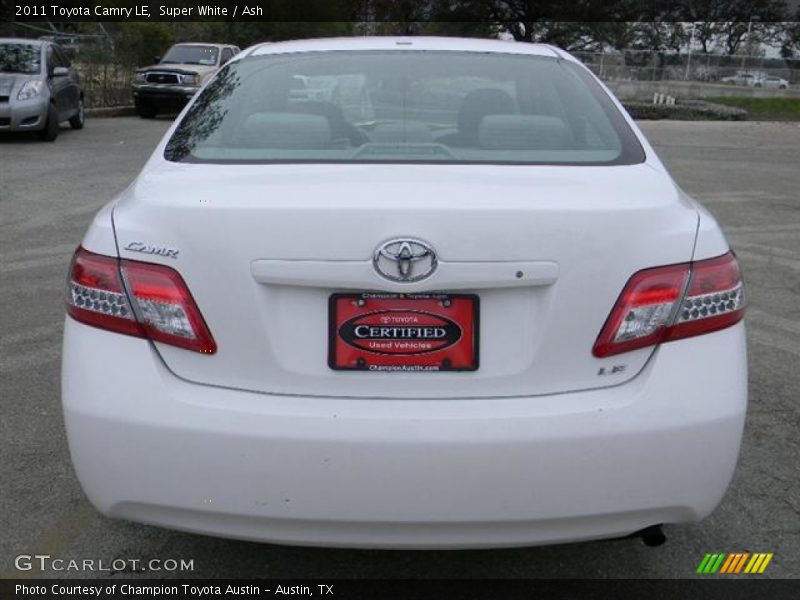 Super White / Ash 2011 Toyota Camry LE