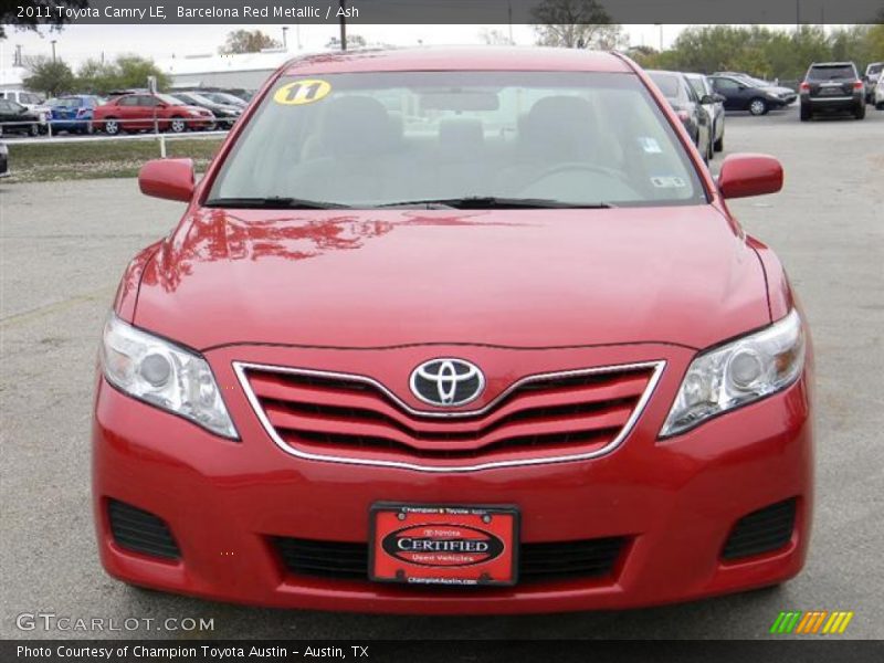 Barcelona Red Metallic / Ash 2011 Toyota Camry LE