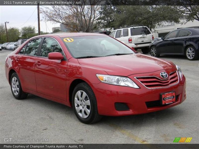 Barcelona Red Metallic / Ash 2011 Toyota Camry LE