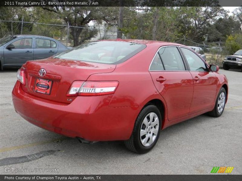 Barcelona Red Metallic / Ash 2011 Toyota Camry LE