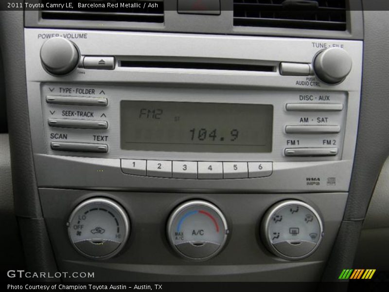 Barcelona Red Metallic / Ash 2011 Toyota Camry LE