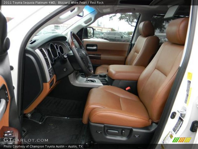  2011 Sequoia Platinum 4WD Red Rock Interior