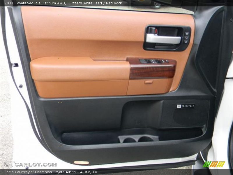 Blizzard White Pearl / Red Rock 2011 Toyota Sequoia Platinum 4WD