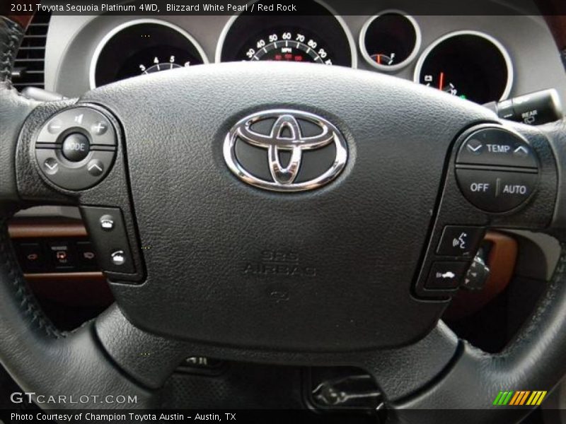 Blizzard White Pearl / Red Rock 2011 Toyota Sequoia Platinum 4WD