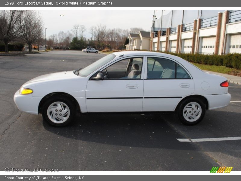 Oxford White / Medium Graphite 1999 Ford Escort LX Sedan