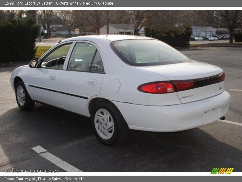 Oxford White / Medium Graphite 1999 Ford Escort LX Sedan