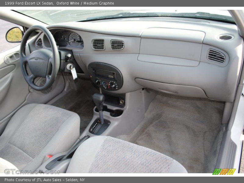 Oxford White / Medium Graphite 1999 Ford Escort LX Sedan