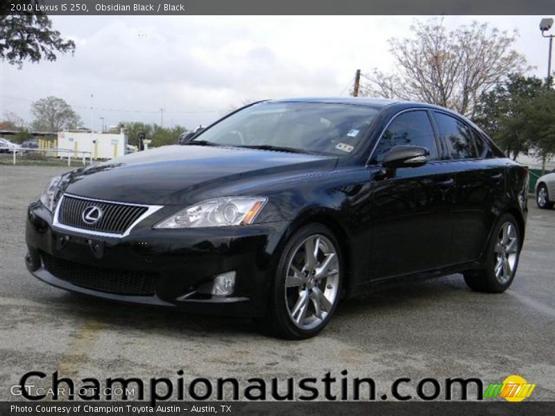 Obsidian Black / Black 2010 Lexus IS 250