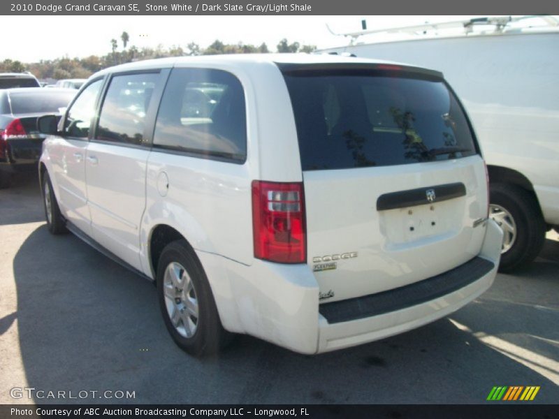 Stone White / Dark Slate Gray/Light Shale 2010 Dodge Grand Caravan SE