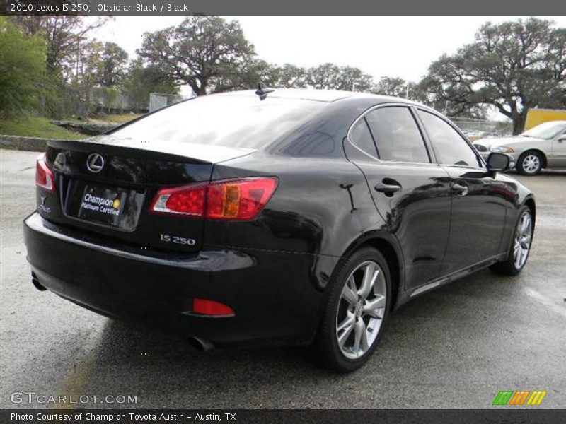 Obsidian Black / Black 2010 Lexus IS 250