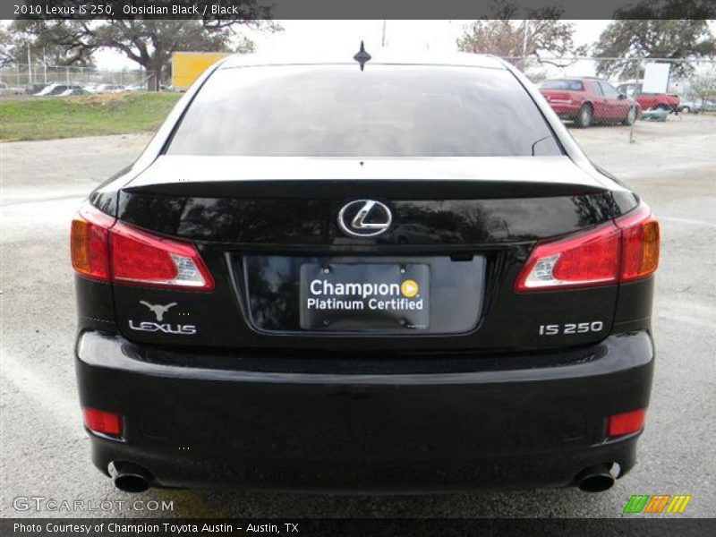 Obsidian Black / Black 2010 Lexus IS 250