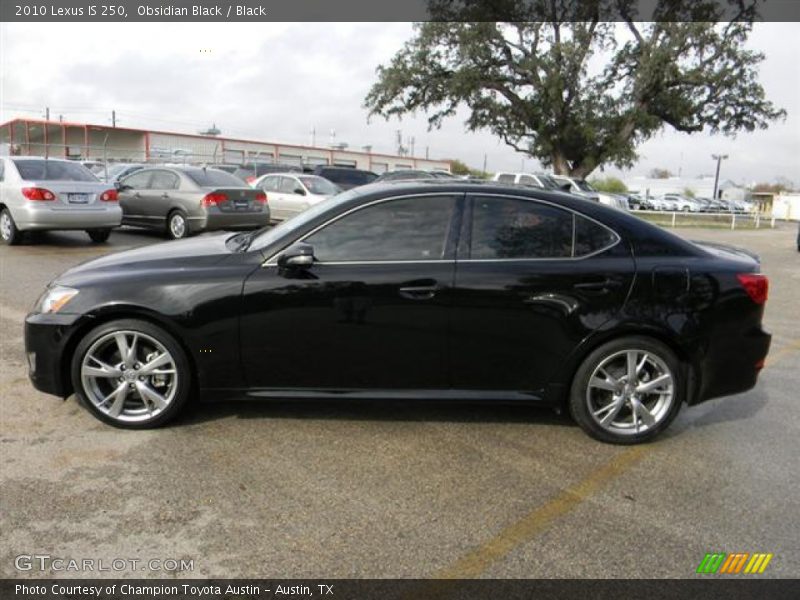Obsidian Black / Black 2010 Lexus IS 250