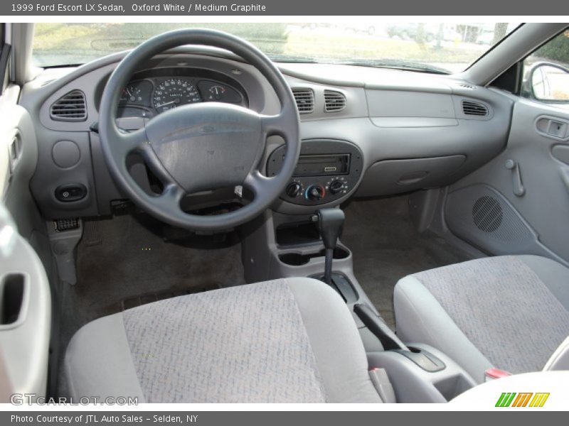 Oxford White / Medium Graphite 1999 Ford Escort LX Sedan
